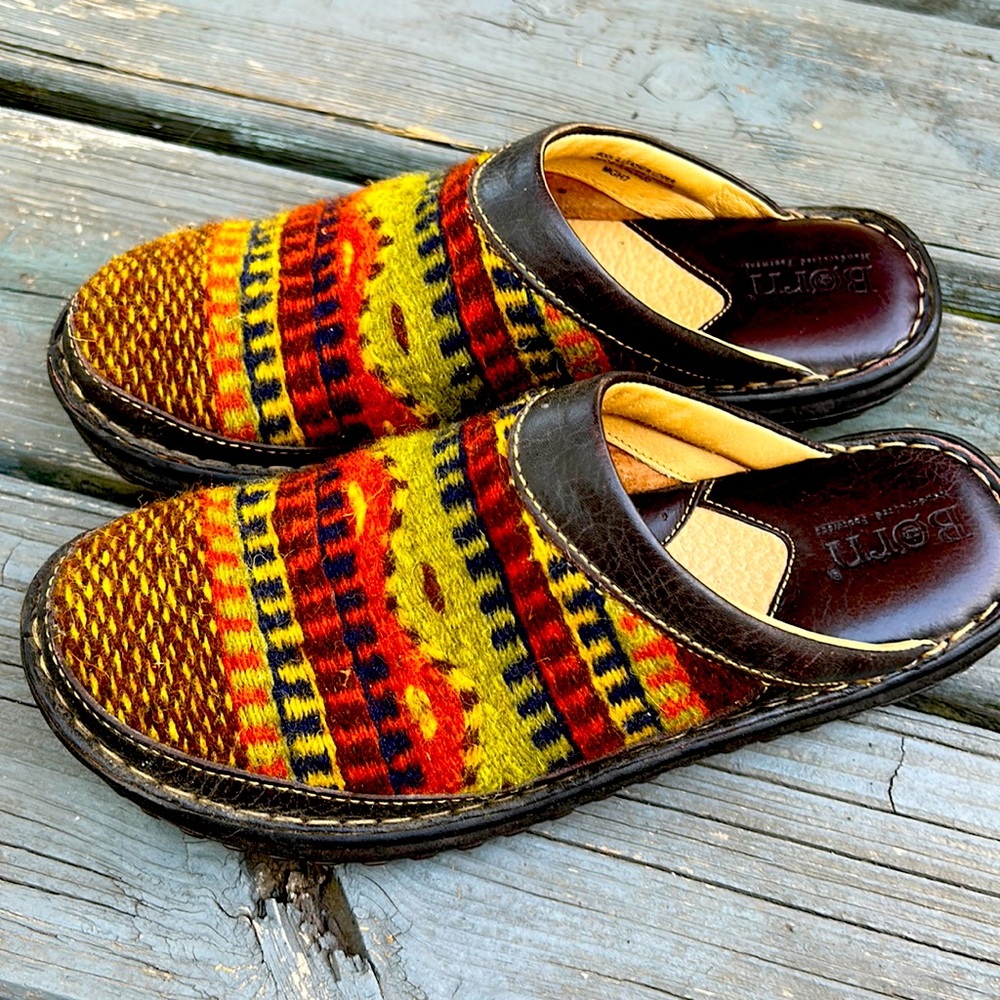 Born wool slides Indian blanket